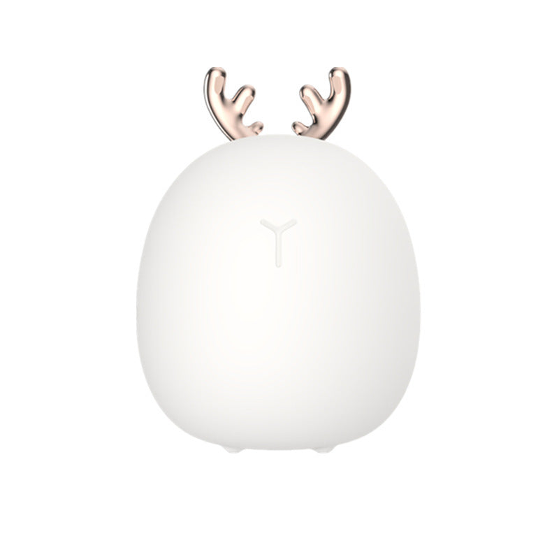 Cute Deer Antler Silicone Night Light|Cartoon Deer Charge Rabbit
