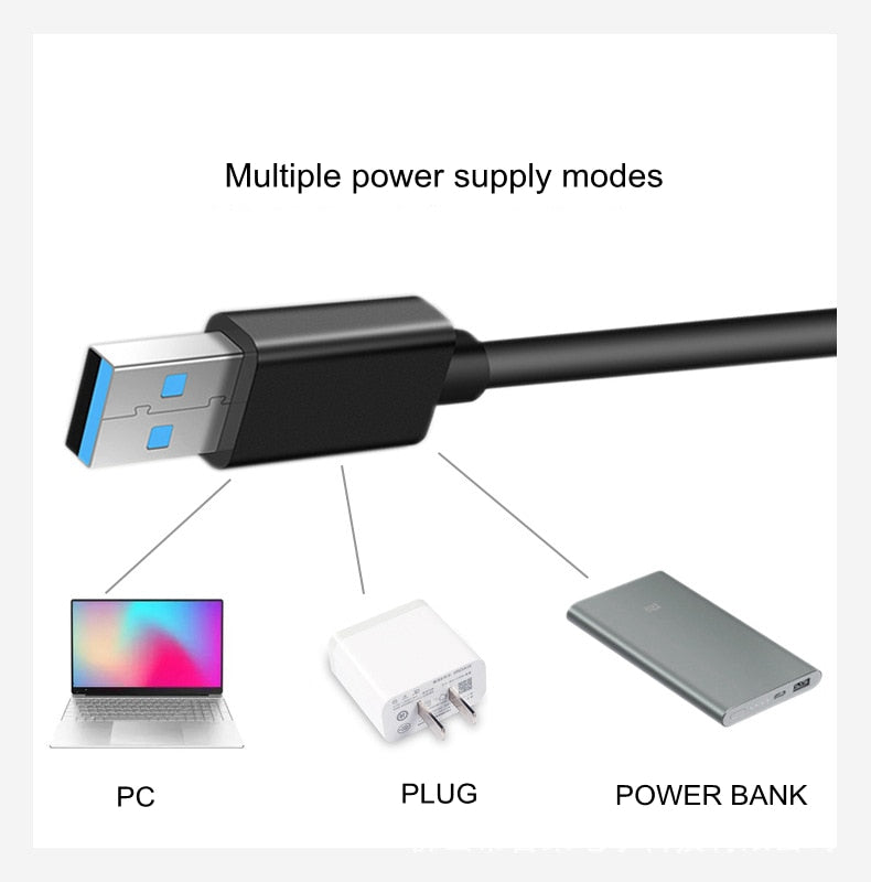 Long arm folding rotating clip desk lamp | USB touch dimming model