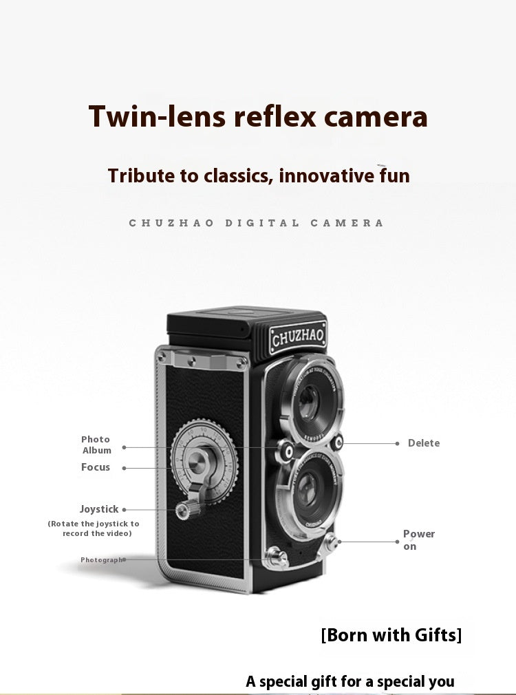Dual-lens mini retro camera|M1 Retro Camera